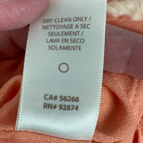 Ella Moss Bohemian Crochet Strapless Maxi Dress Salmon Orange Size XS Boho Raffi - Picture 9 of 13